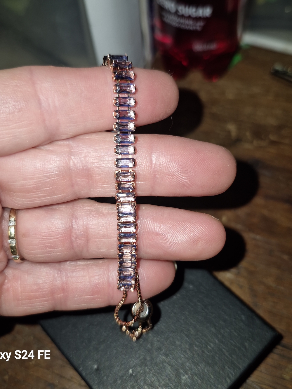 Mossimo Supply Co. Rose Gold Bracelet with Purple Stones